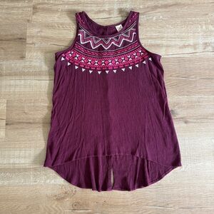 Large Faded Glory Plum Tunic Top